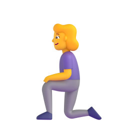 WOMAN KNEELING 3D Emoji - High Quality 3D Rendered Emoji WOMAN KNEELING 3D Emoji - High Quality 3D Rendered Emoji