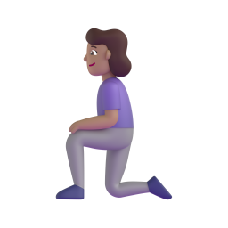 Woman Kneeling: medium skin tone