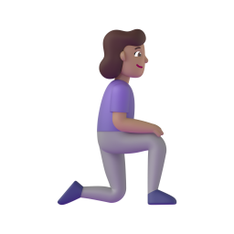 Woman Kneeling Facing Right: medium skin tone