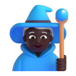 Woman Mage: dark skin tone