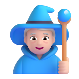 Woman Mage: light skin tone