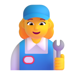 WOMAN MECHANIC 3D Emoji - High Quality 3D Rendered Emoji WOMAN MECHANIC 3D Emoji - High Quality 3D Rendered Emoji
