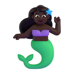 Mermaid: dark skin tone