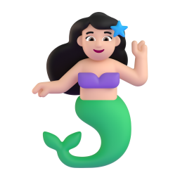 Mermaid: light skin tone