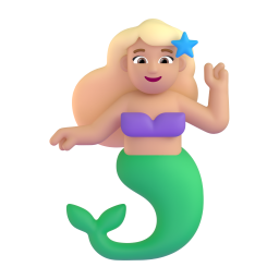 Mermaid: medium-light skin tone