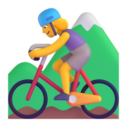 WOMAN MOUNTAIN BIKING 3D Emoji - High Quality 3D Rendered Emoji WOMAN MOUNTAIN BIKING 3D Emoji - High Quality 3D Rendered Emoji