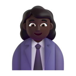 Woman Office Worker: dark skin tone