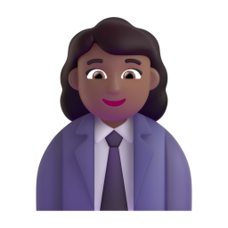 Woman Office Worker: medium-dark skin tone