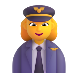 WOMAN PILOT 3D Emoji - High Quality 3D Rendered Emoji WOMAN PILOT 3D Emoji - High Quality 3D Rendered Emoji