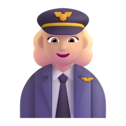 Woman Pilot: medium-light skin tone