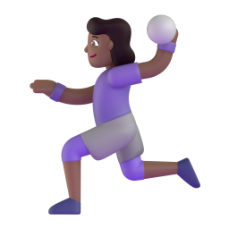 Woman Playing Handball: medium-dark skin tone