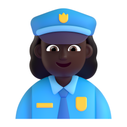 Woman Police Officer: dark skin tone