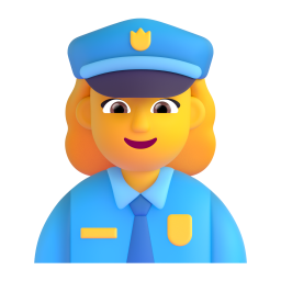 WOMAN POLICE OFFICER 3D Emoji - High Quality 3D Rendered Emoji WOMAN POLICE OFFICER 3D Emoji - High Quality 3D Rendered Emoji