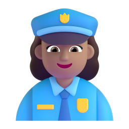Woman Police Officer: medium skin tone