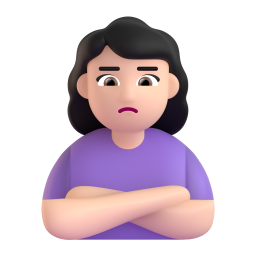 Woman Pouting: light skin tone