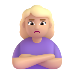 Woman Pouting: medium-light skin tone