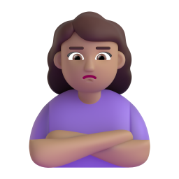 Woman Pouting: medium skin tone