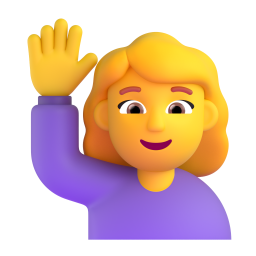 WOMAN RAISING HAND 3D Emoji - High Quality 3D Rendered Emoji WOMAN RAISING HAND 3D Emoji - High Quality 3D Rendered Emoji
