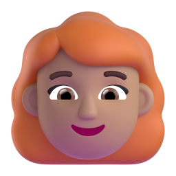Woman: Red Hair: medium skin tone