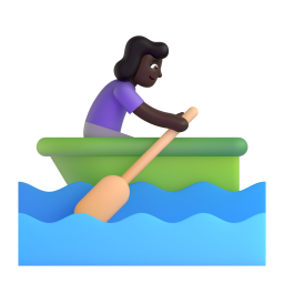 Woman Rowing Boat: dark skin tone
