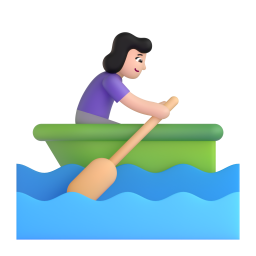 Woman Rowing Boat: light skin tone
