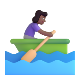 Woman Rowing Boat: medium-dark skin tone