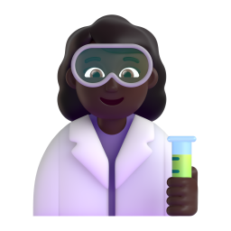 Woman Scientist: dark skin tone