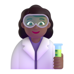 Woman Scientist: medium-dark skin tone