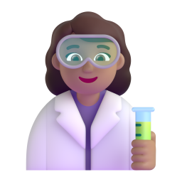 Woman Scientist: medium skin tone