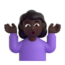 Woman Shrugging: dark skin tone