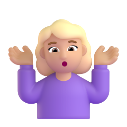 Woman Shrugging: medium-light skin tone
