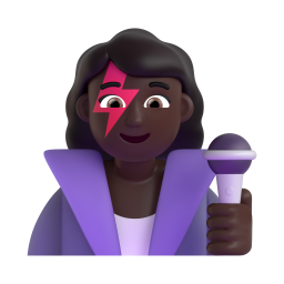 Woman Singer: dark skin tone
