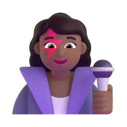 Woman Singer: medium-dark skin tone