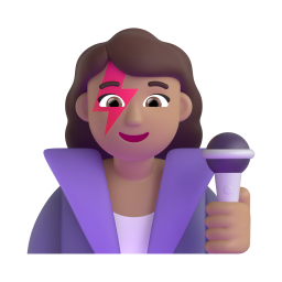 Woman Singer: medium skin tone
