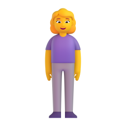WOMAN STANDING 3D Emoji - High Quality 3D Rendered Emoji WOMAN STANDING 3D Emoji - High Quality 3D Rendered Emoji