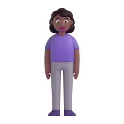 Woman Standing: medium-dark skin tone