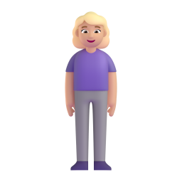 Woman Standing: medium-light skin tone
