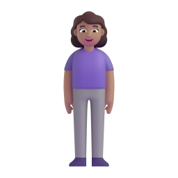Woman Standing: medium skin tone