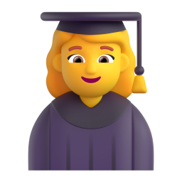 WOMAN STUDENT 3D Emoji - High Quality 3D Rendered Emoji WOMAN STUDENT 3D Emoji - High Quality 3D Rendered Emoji