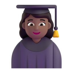 Woman Student: medium-dark skin tone