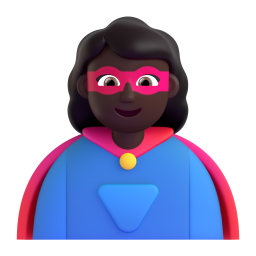 Woman Superhero: dark skin tone
