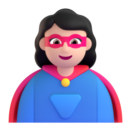 Woman Superhero: light skin tone