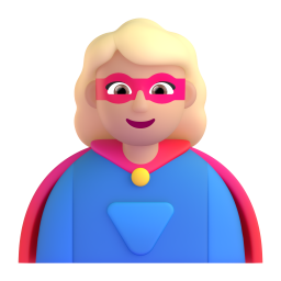 Woman Superhero: medium-light skin tone