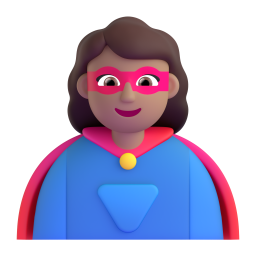 Woman Superhero: medium skin tone