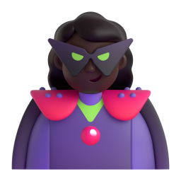 Woman Supervillain: dark skin tone