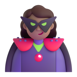 Woman Supervillain: medium skin tone