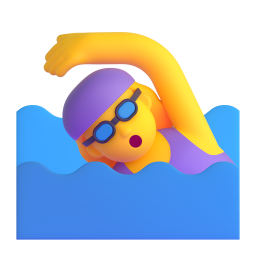WOMAN SWIMMING 3D Emoji - High Quality 3D Rendered Emoji WOMAN SWIMMING 3D Emoji - High Quality 3D Rendered Emoji