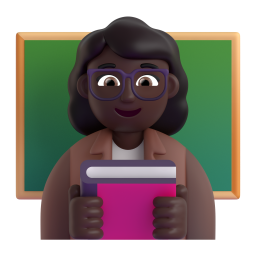 Woman Teacher: dark skin tone