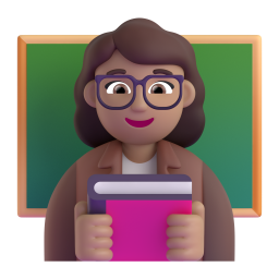 Woman Teacher: medium skin tone