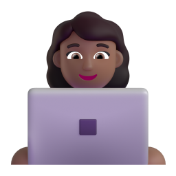 Woman Technologist: medium-dark skin tone